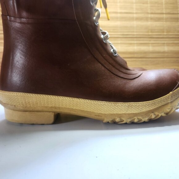 Vintage Miner Rubber Boots Hunting Boots Men's 8 Lace up Steel Arch - Picture 7 of 16